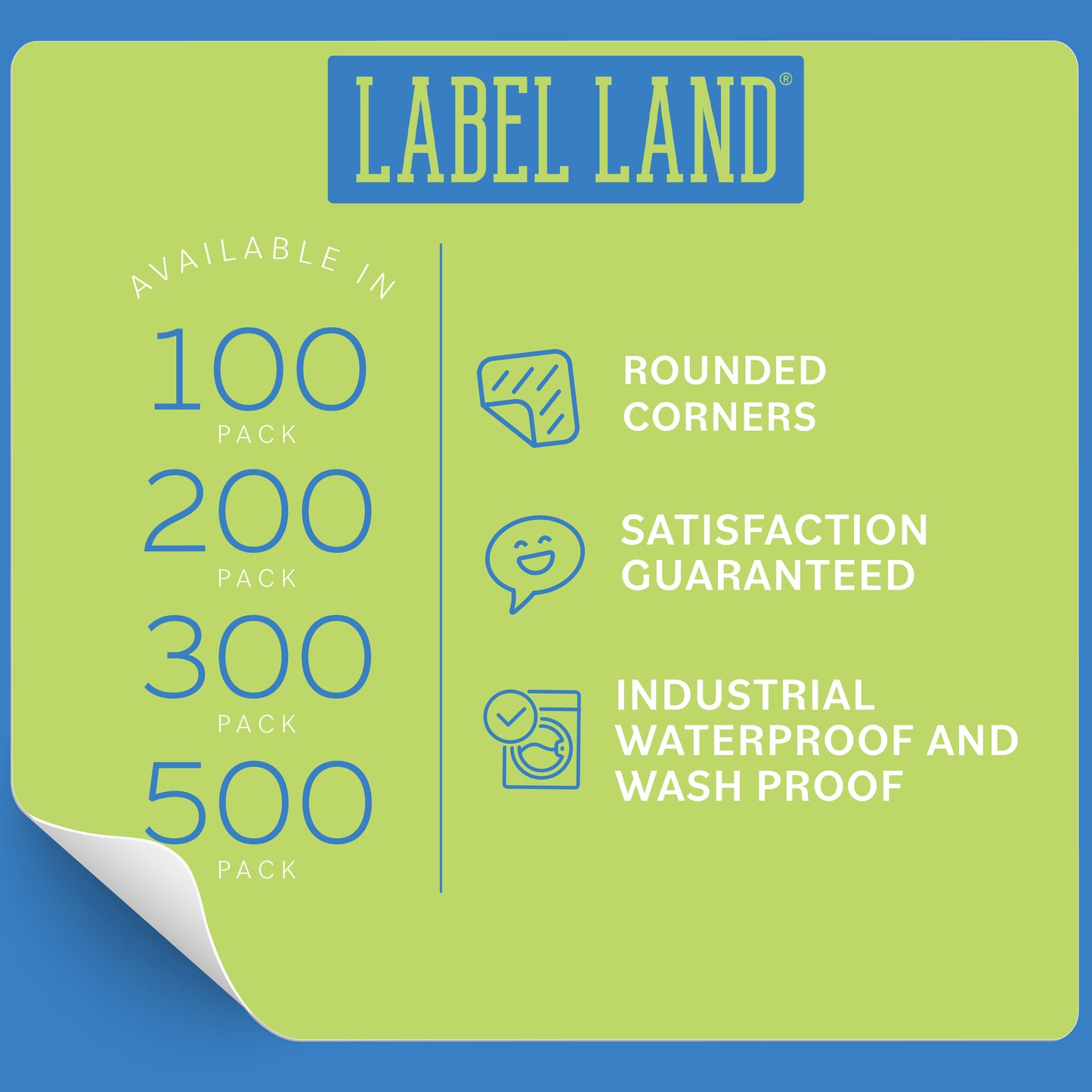 Large Writable Iron-On Name Labels for Clothing with Permanent Laundry Marker - Label Land