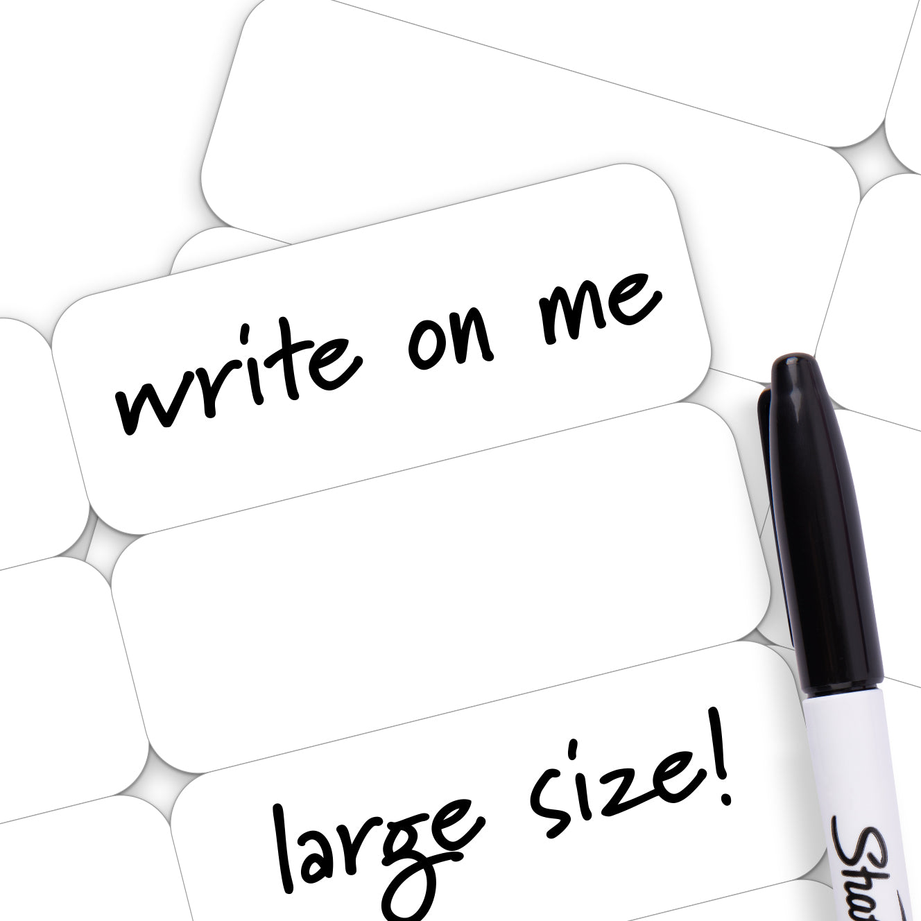 Large Writable Iron-On Name Labels for Clothing with Permanent Laundry Marker - Label Land