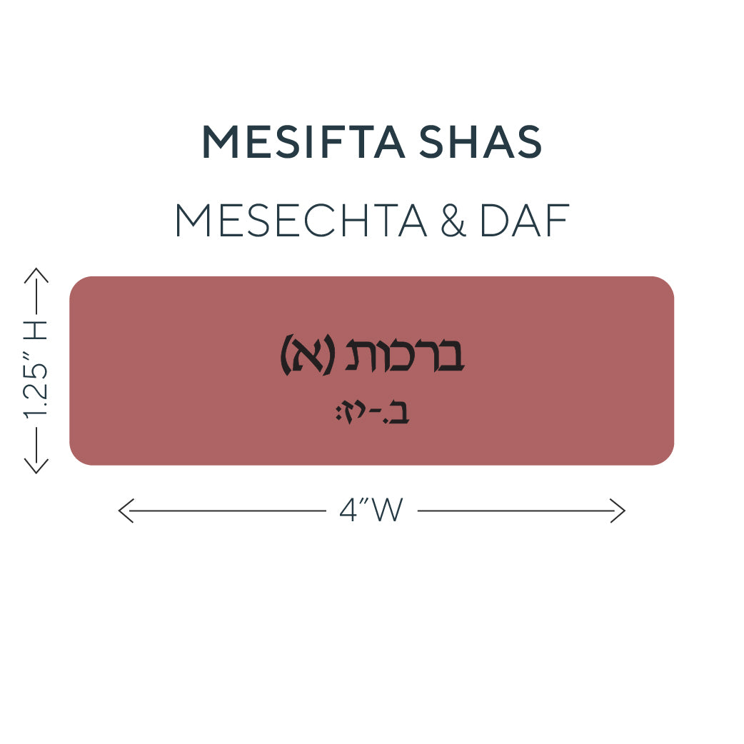 Mesivta Gemara Labels - Masechta and Daf