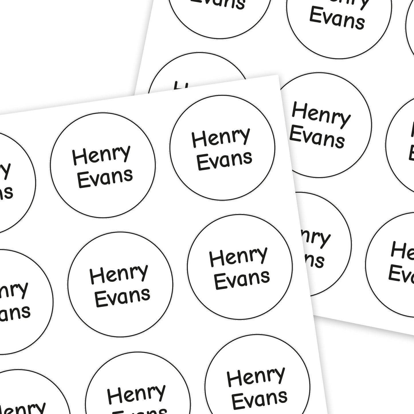 Medium Round Name Labels | Solid - Label Land