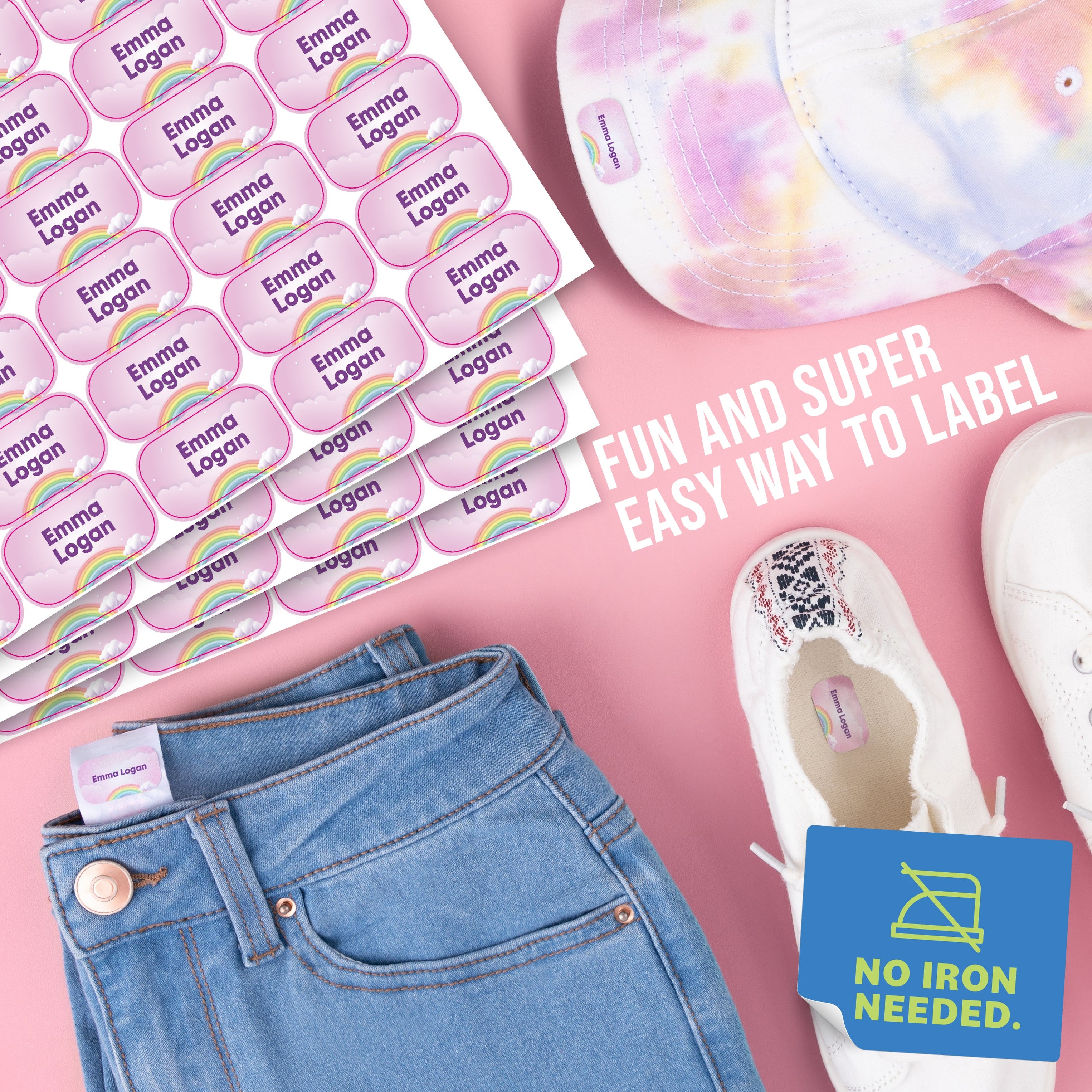 Stick N' Wear® Labels Tie Dye Label Land