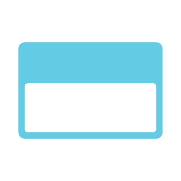 large aqua colored label