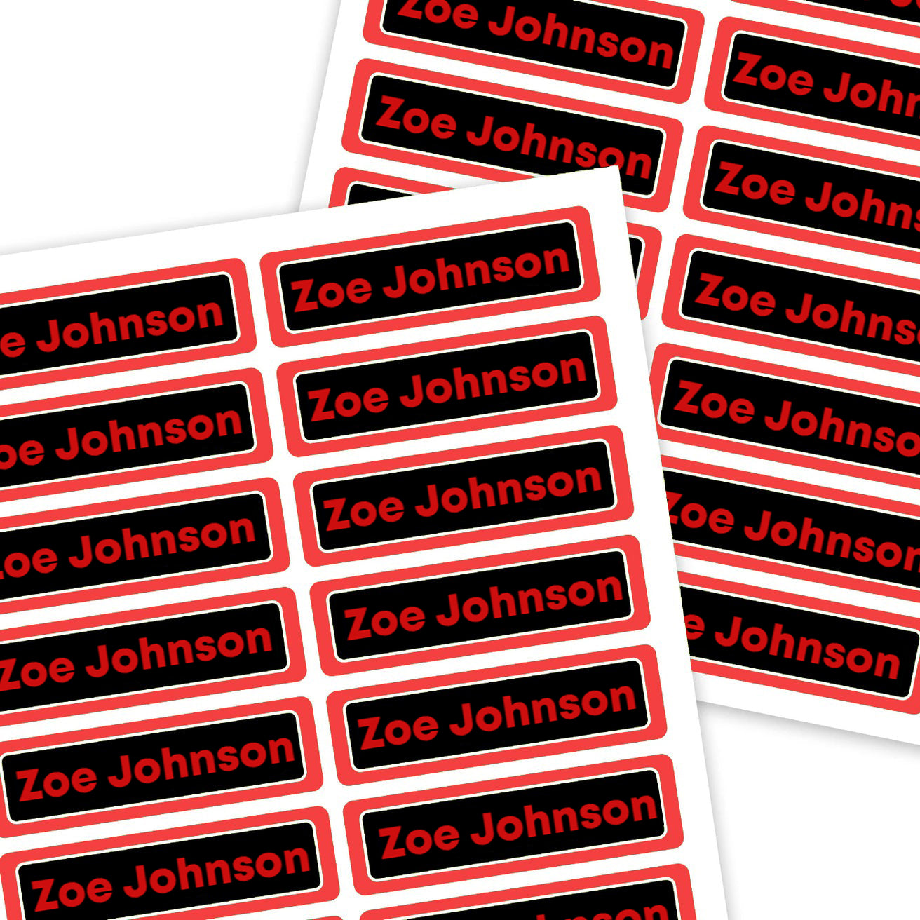 Mini Rectangle Name Labels | Border - Label Land