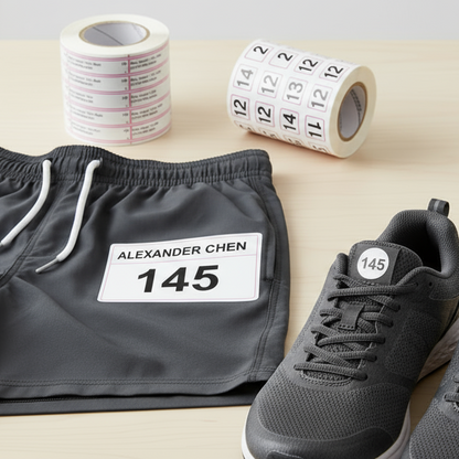 Numbered Inventory Clothing Labels