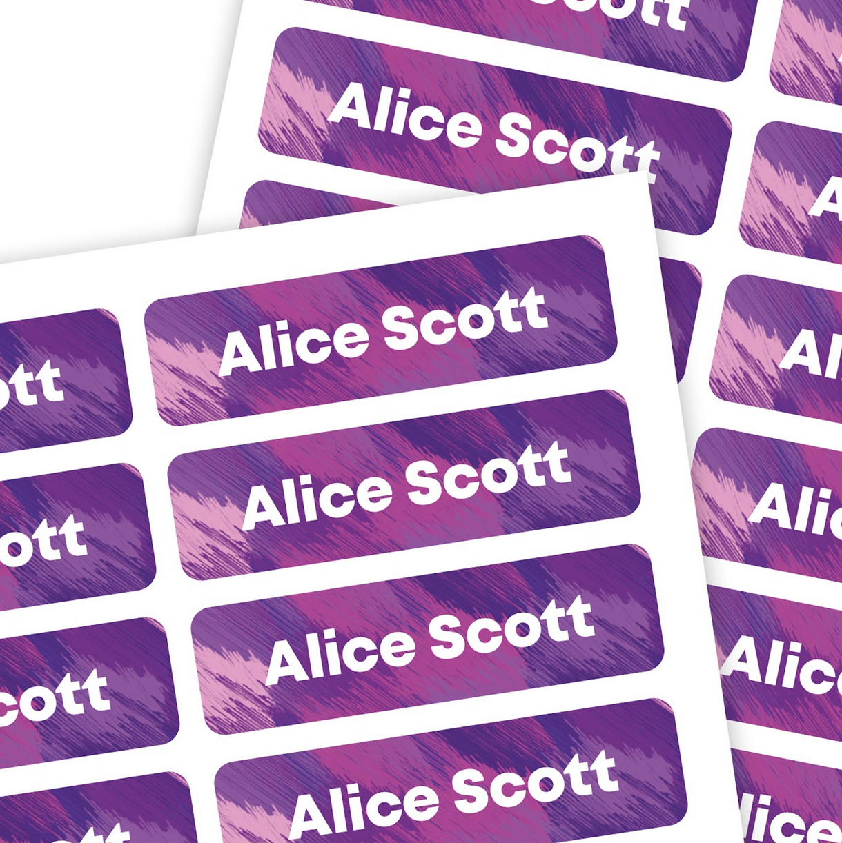 Medium Rectangle Name Labels | Brush - Label Land