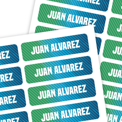 Medium Rectangle Name Labels | Gradient - Label Land