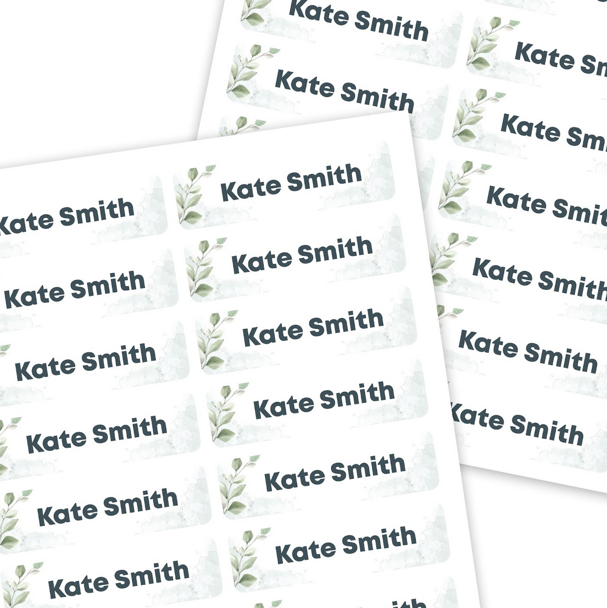 Mini Rectangle Name Labels | Leaf
