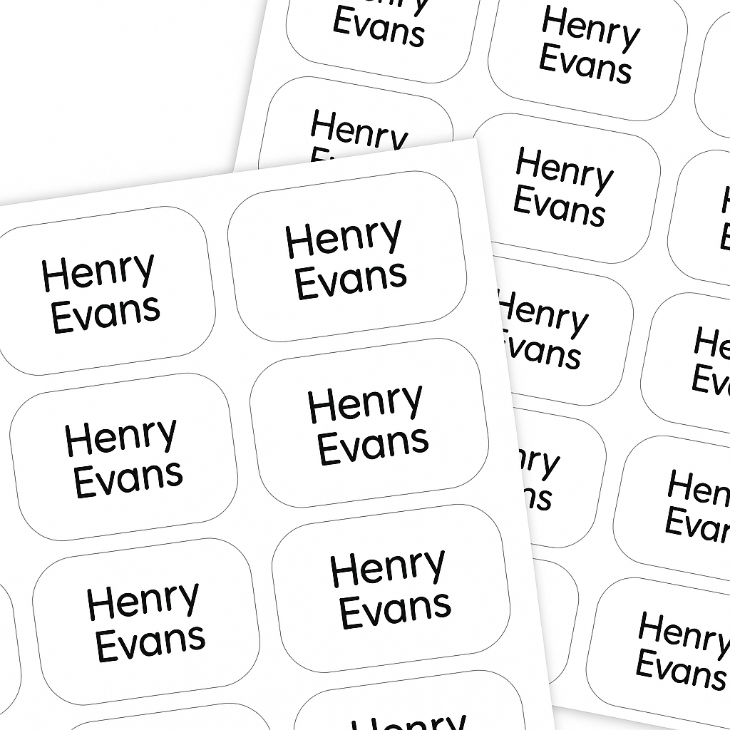 Stick-N-Wear Clothing Labels | No Sew Stick On Name Tags