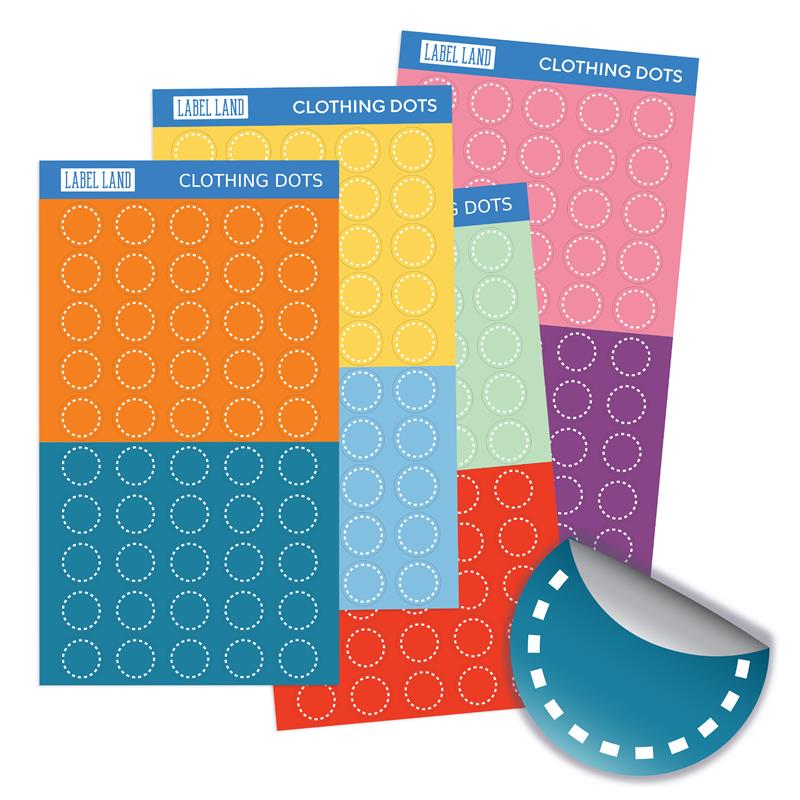 Sticky Dots | No Ironing or Sewing | Laundry Safe Labels | Label Land