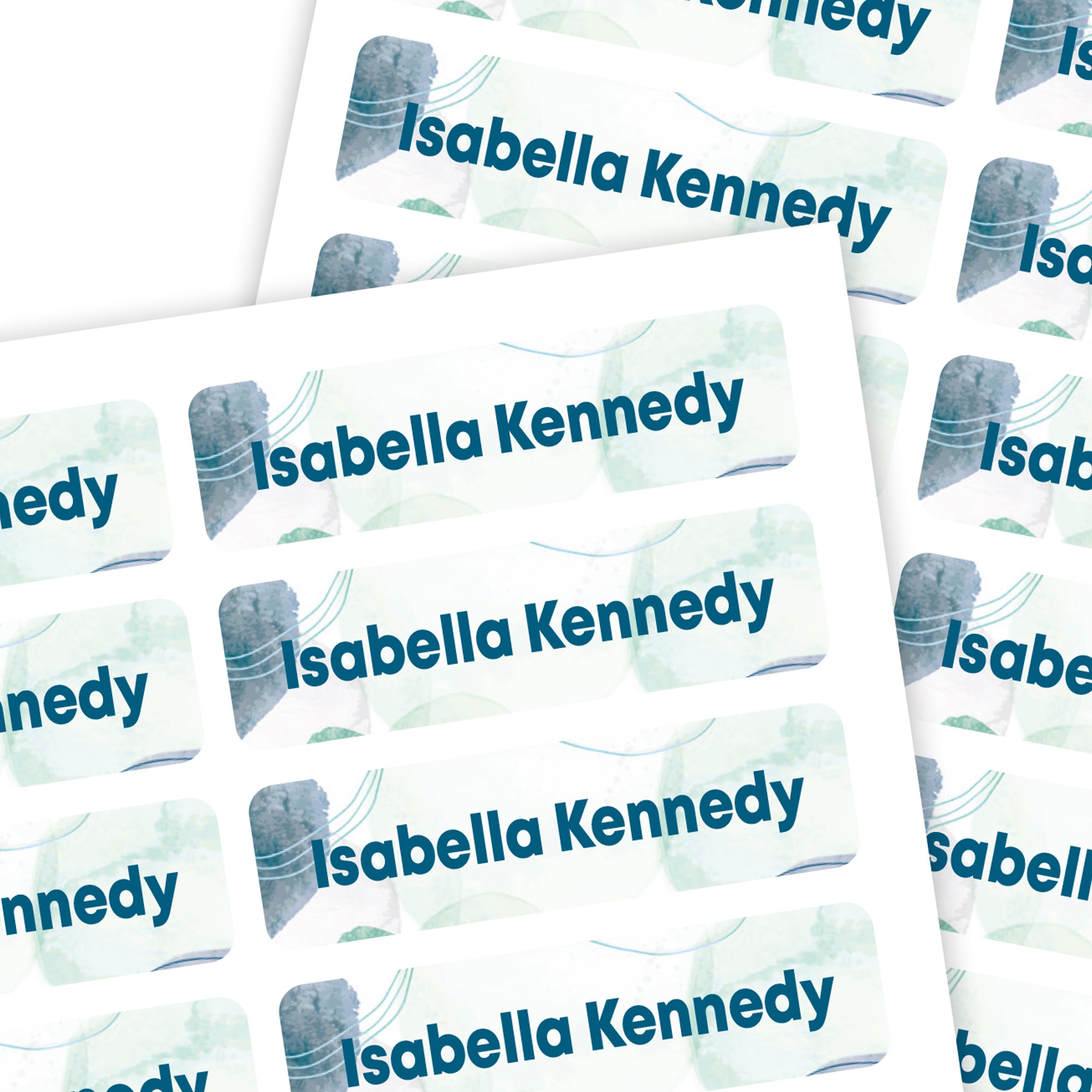 Rectangle Name Labels | Watercolor