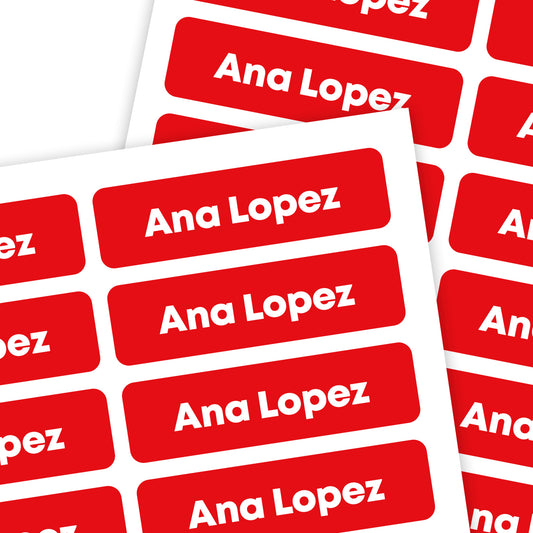 Medium Rectangle Name Labels | Solid - Label Land