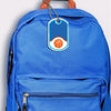 Basketball design bag tag attached to backpack 