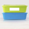 White design name label applied to a Tupperware food container